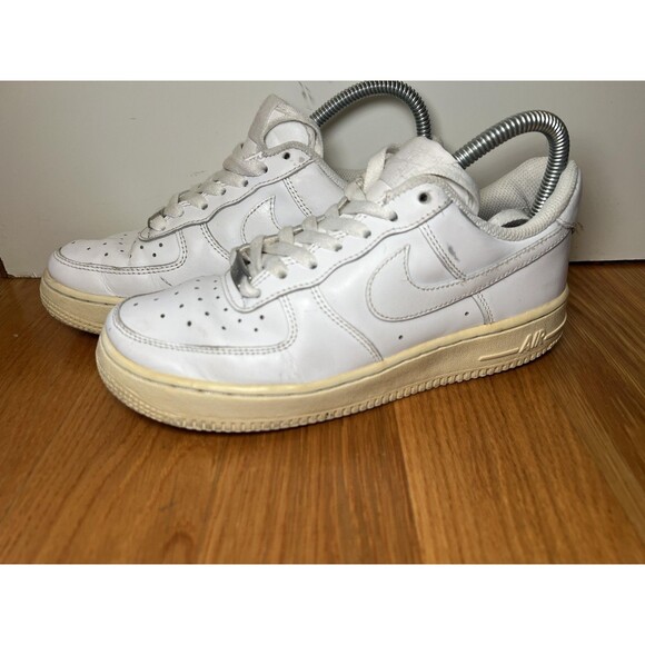 Nike Air Force 1 Low Shoes Womens Size 6.5 White 315115-112 Classic Leather - Picture 3 of 10